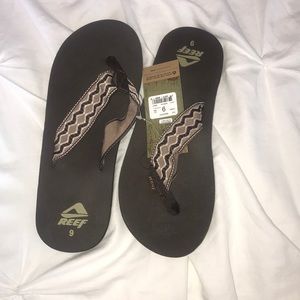Brown Reed Flip Flops